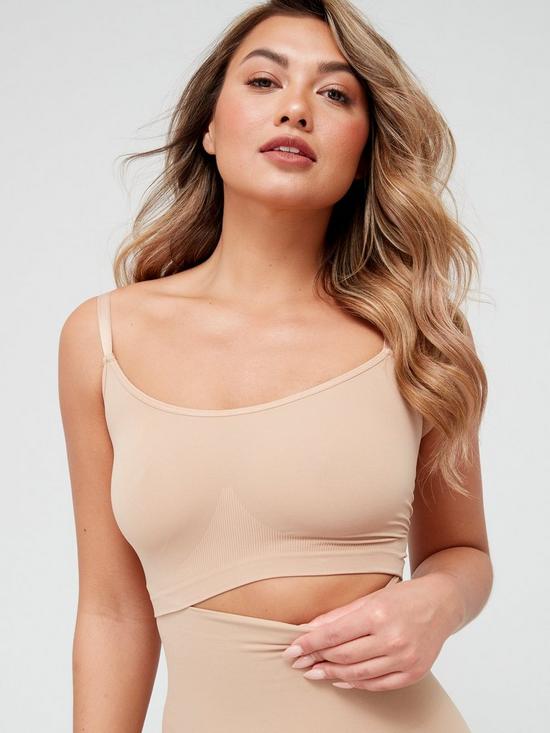 front image of everybody-shape-enhancing-seamless-bralette-beige