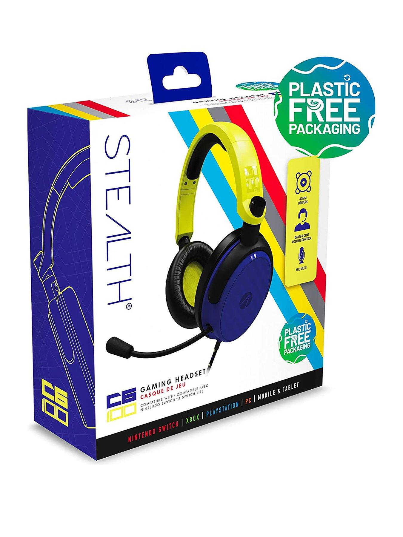 PC Headset Yellow/Blue PS4, for C6-100 Neon - Xbox, Gaming Switch, Stealth PS5,