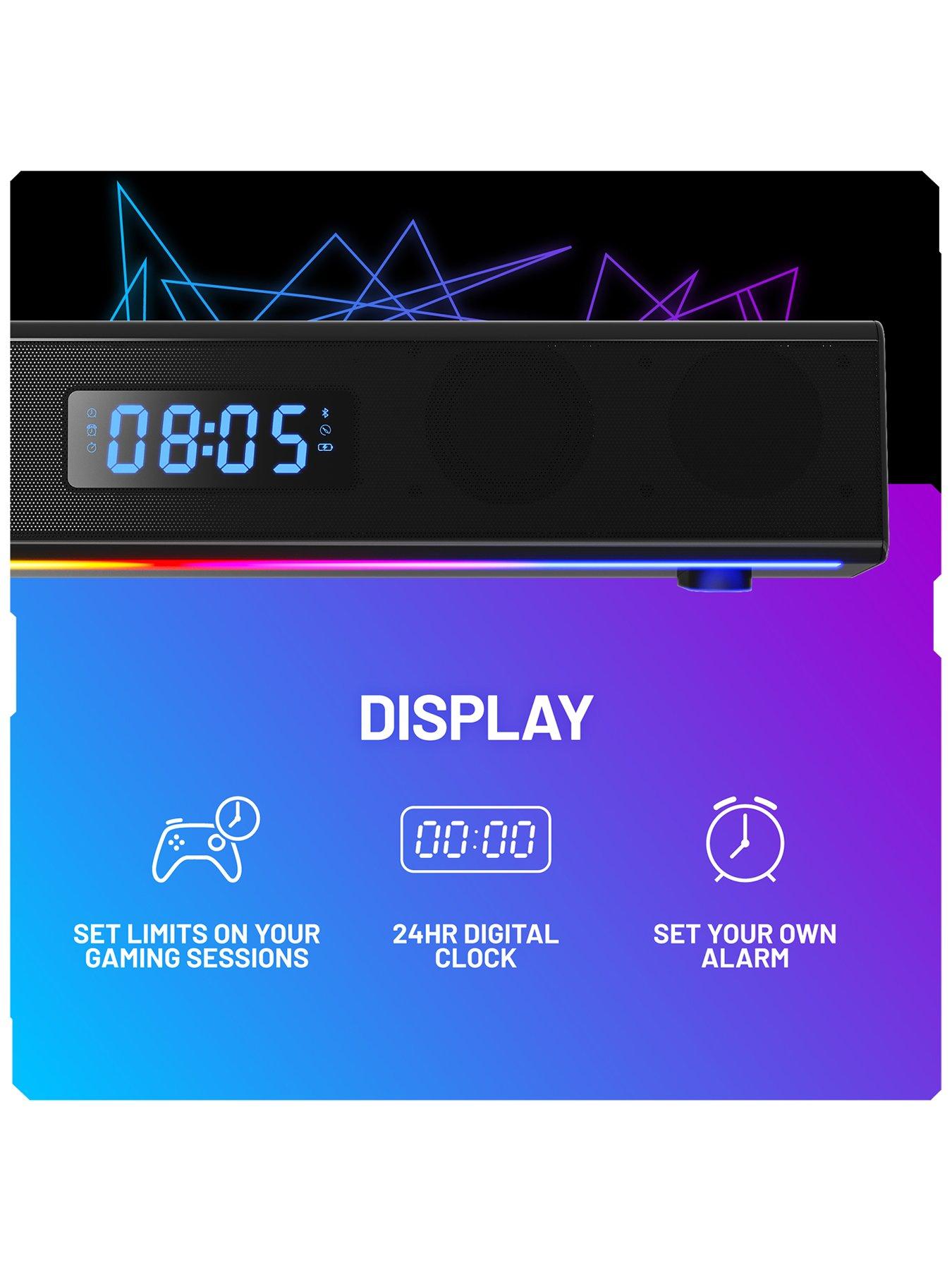 Image 5 of 7 of Stealth LED Light-Up Rechargeable, Portable Soundbar for Gaming, Music and Movies