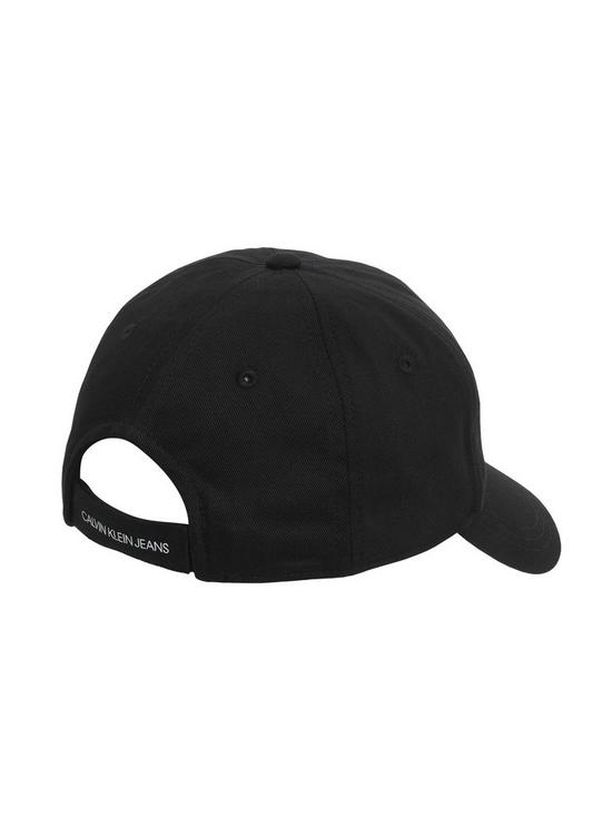 back image of calvin-klein-jeans-kids-monogram-baseball-cap-black