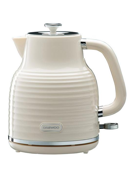 front image of daewoo-sienna-17l-3kw-jug-kettle-cream