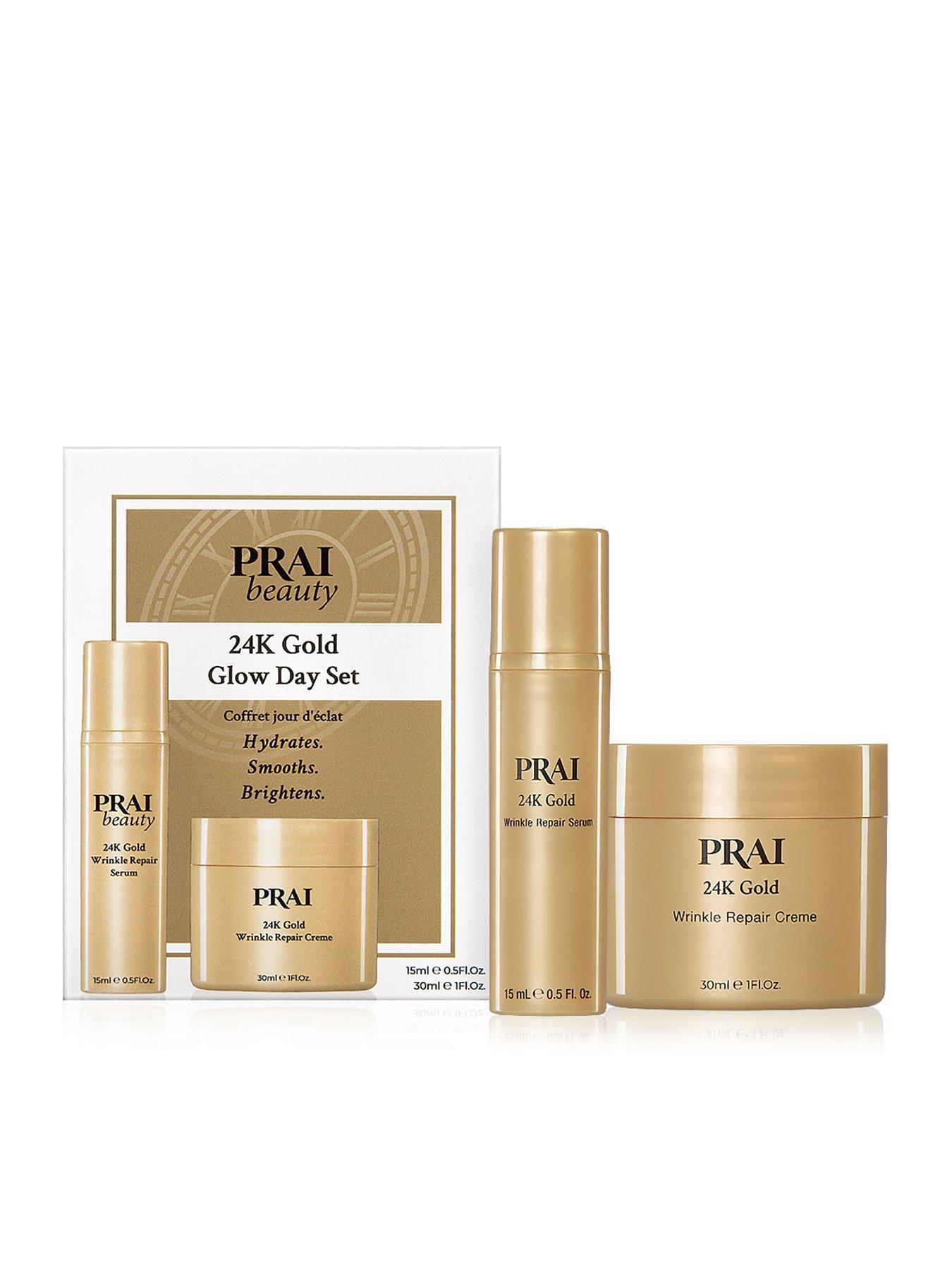  image of prai-24k-gold-golden-glow-duo-15ml-24k-serum-30ml-gold-creme