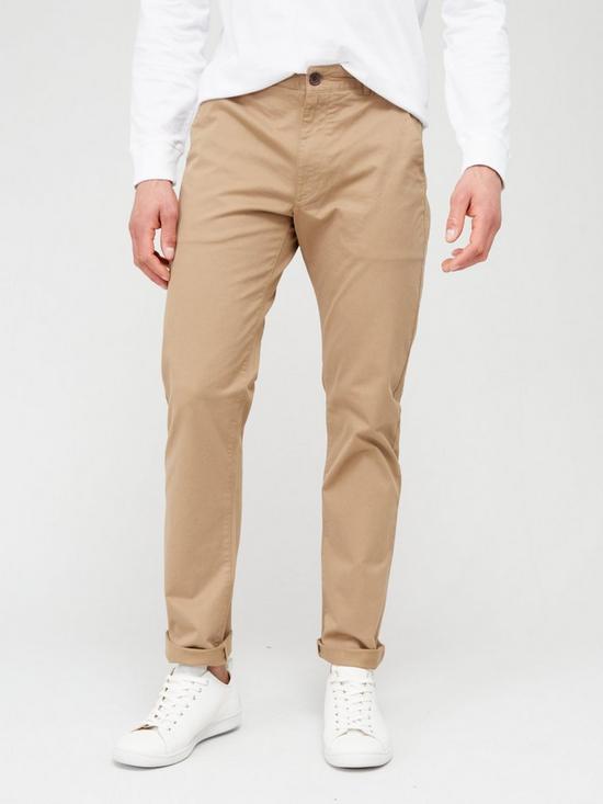 front image of farah-elm-chinos-beige