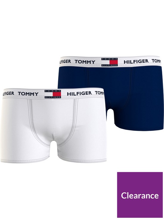 front image of tommy-hilfiger-boys-2-pack-trunk-whitenavy