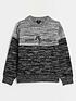  image of river-island-boys-space-dye-knitted-jumper-black