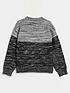  image of river-island-boys-space-dye-knitted-jumper-black