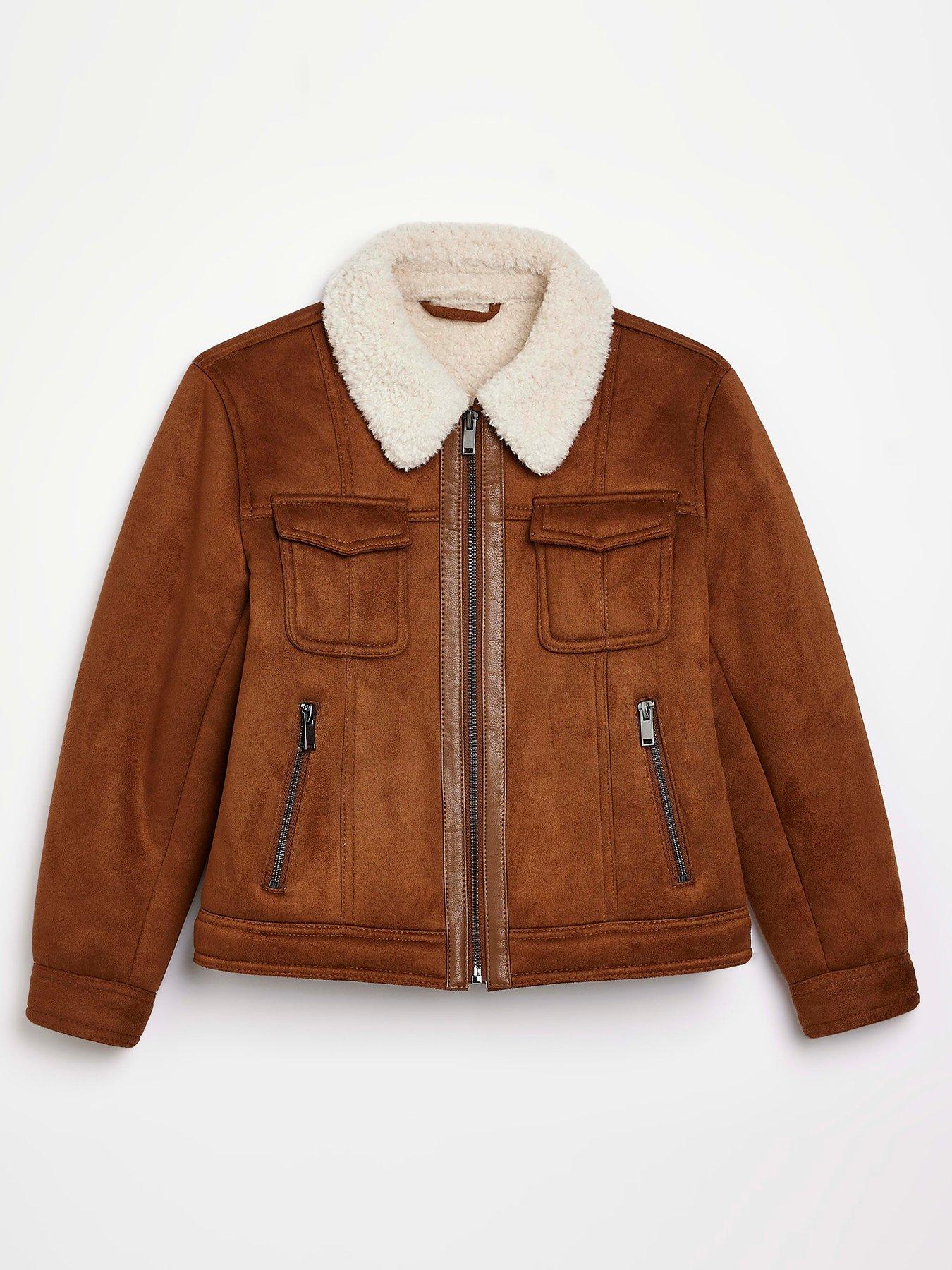 river island borg lined jacket