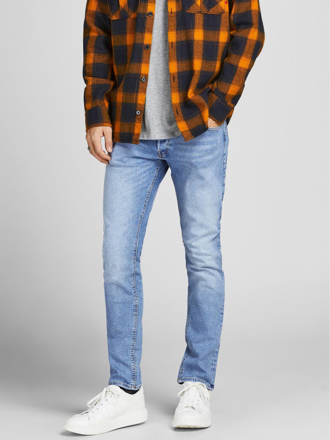front image of jack-jones-liam-skinny-fit-jeans-light-wash