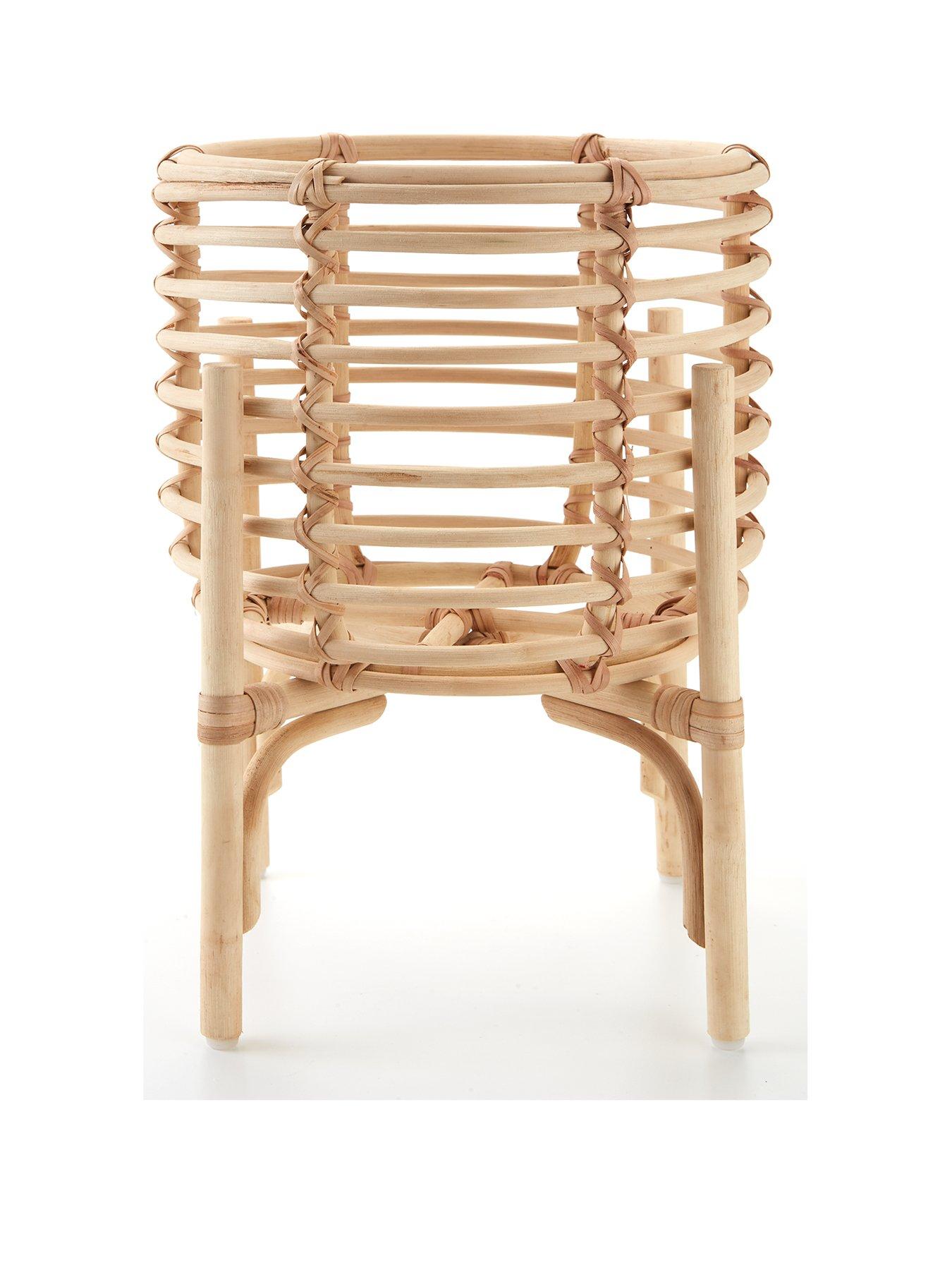 stillFront image of the-very-collection-rattan-standing-planter