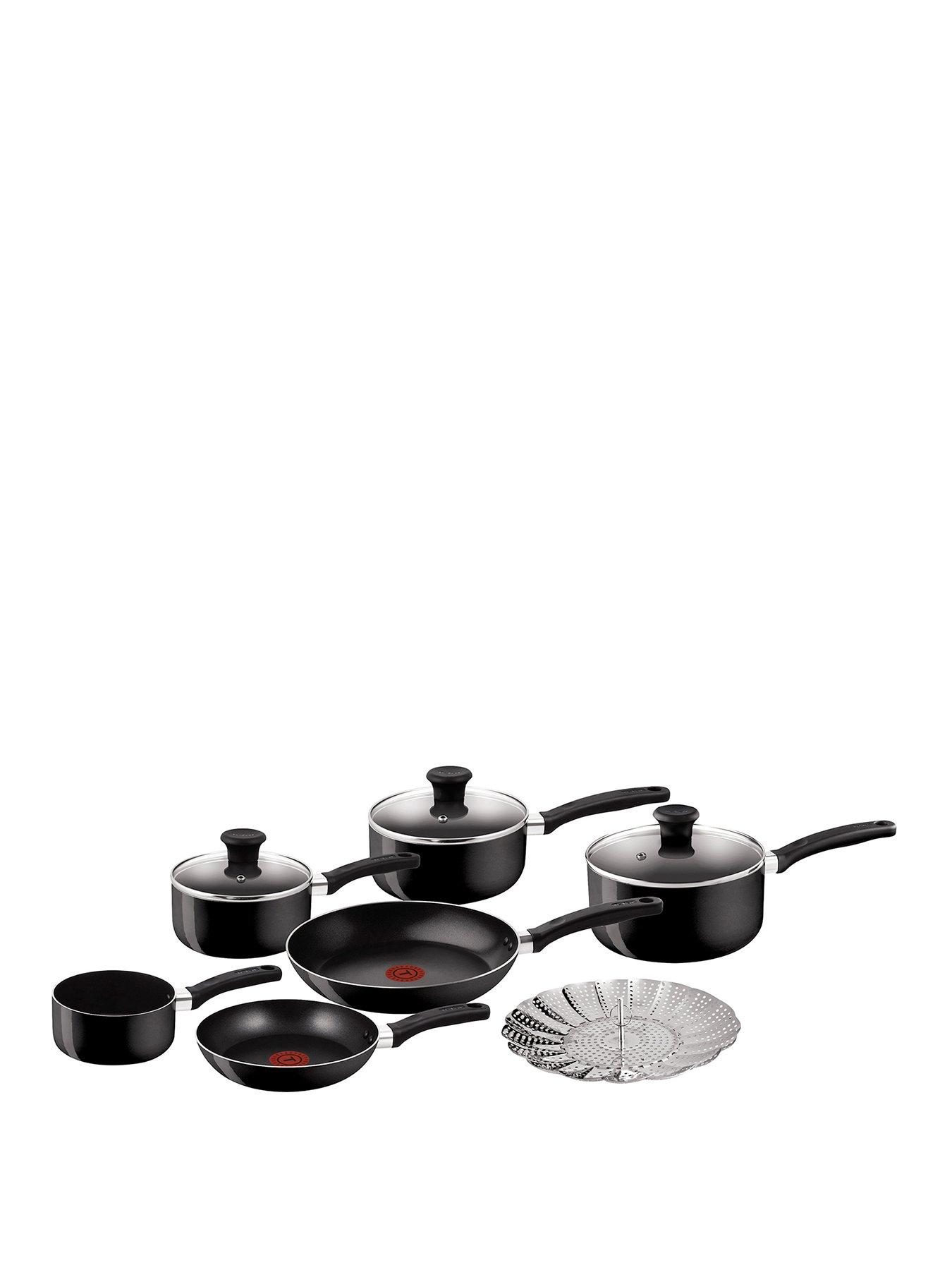 Tefal Delight 7 Piece Set (14cm Milkpan, 16/18/20cm Saucepan With Glass