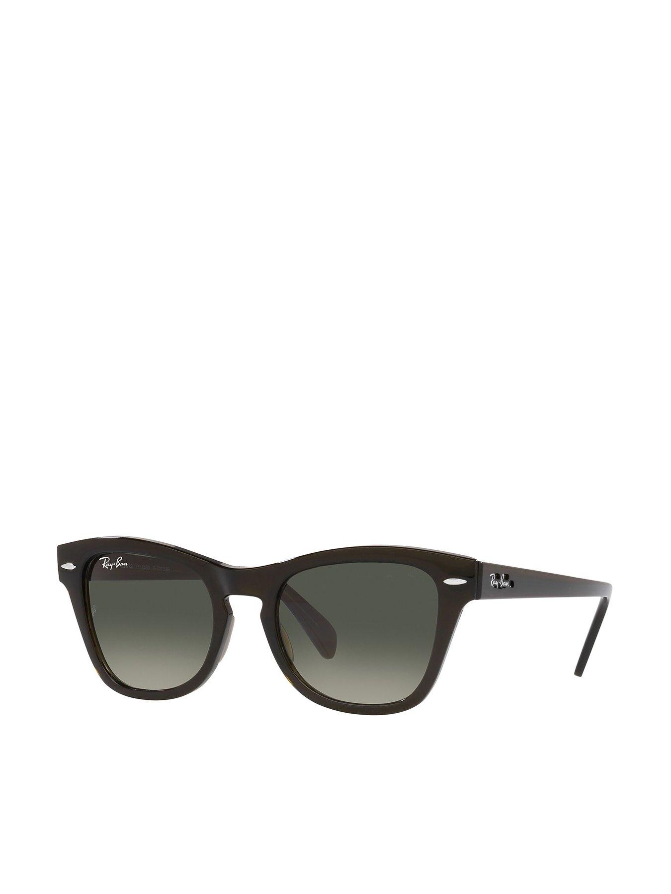  image of ray-ban-square-sunglasses-transparent-olive-green