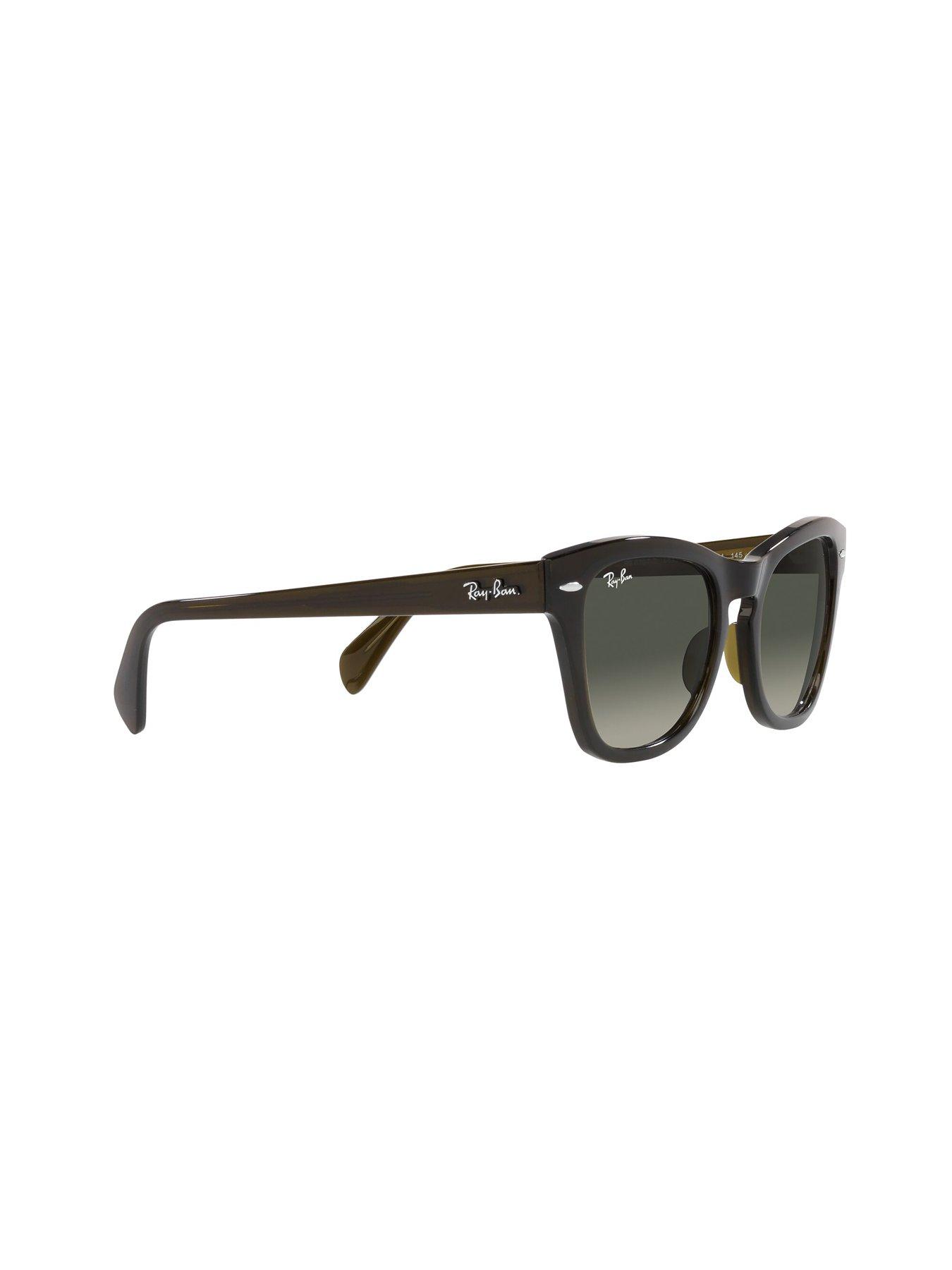  image of ray-ban-square-sunglasses-transparent-olive-green