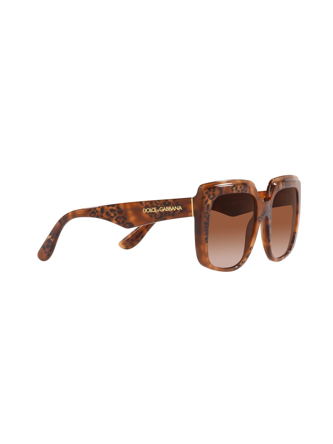  image of dolce-gabbana-dolce-and-gabbana-square-sunglasses--havana-leo