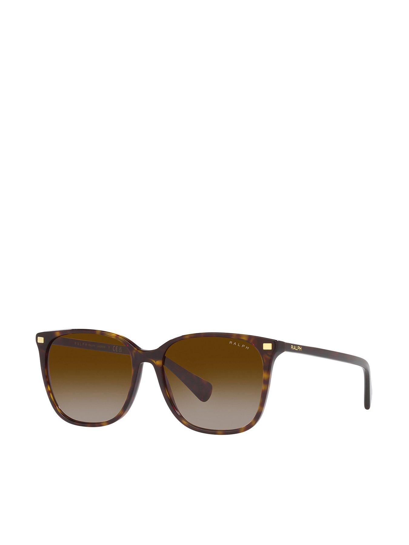 Image 1 of 4 of Ralph Tortoise Frame Sunglasses - Brown