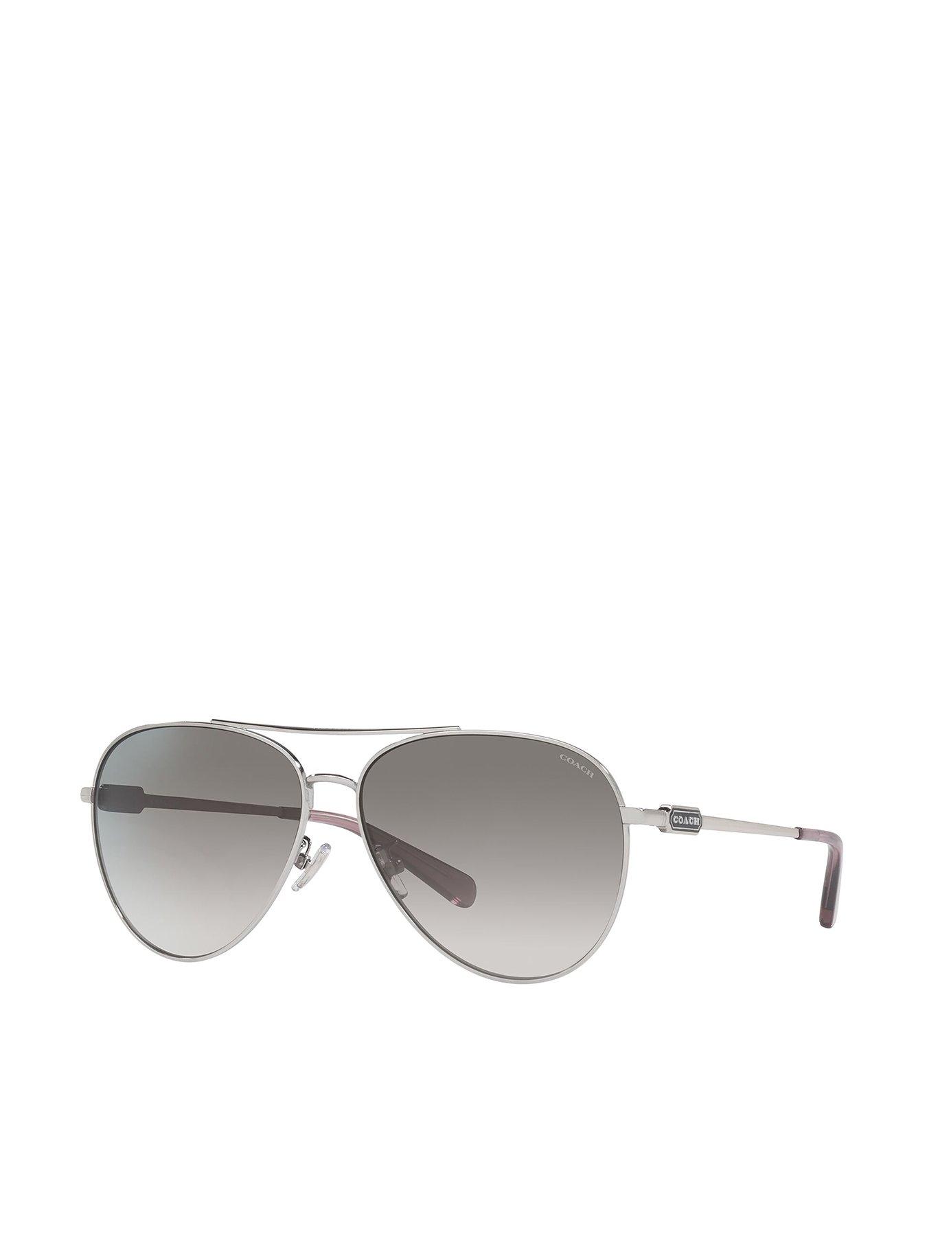 COACH Pilot Sunglasses Shiny Light Gold littlewoods