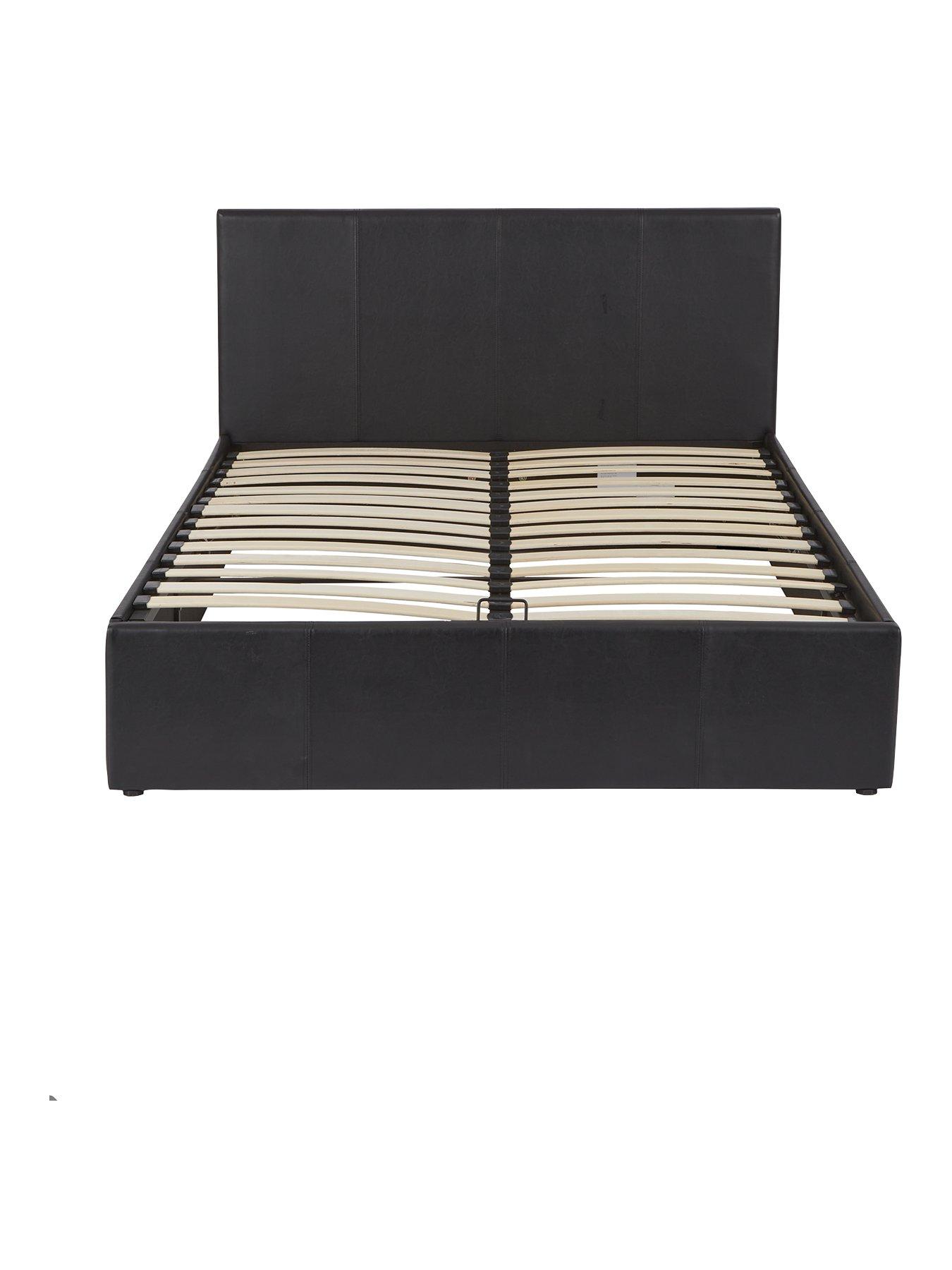 Image 2 of 7 of The Very Collection Marston Faux Leather End Lift Up Storage Ottoman Bed with Mattress Options (Buy and SAVE!) - Black - FSC&reg; Certified