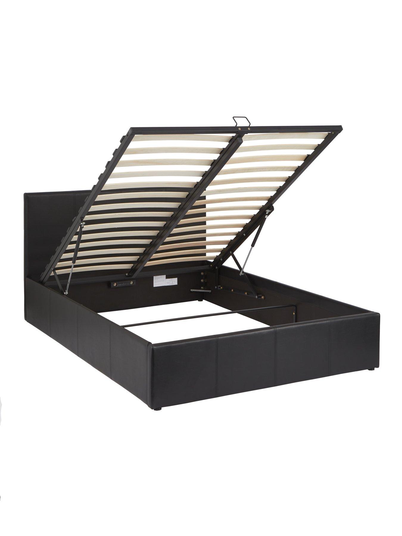 Image 4 of 7 of The Very Collection Marston Faux Leather End Lift Up Storage Ottoman Bed with Mattress Options (Buy and SAVE!) - Black - FSC&reg; Certified