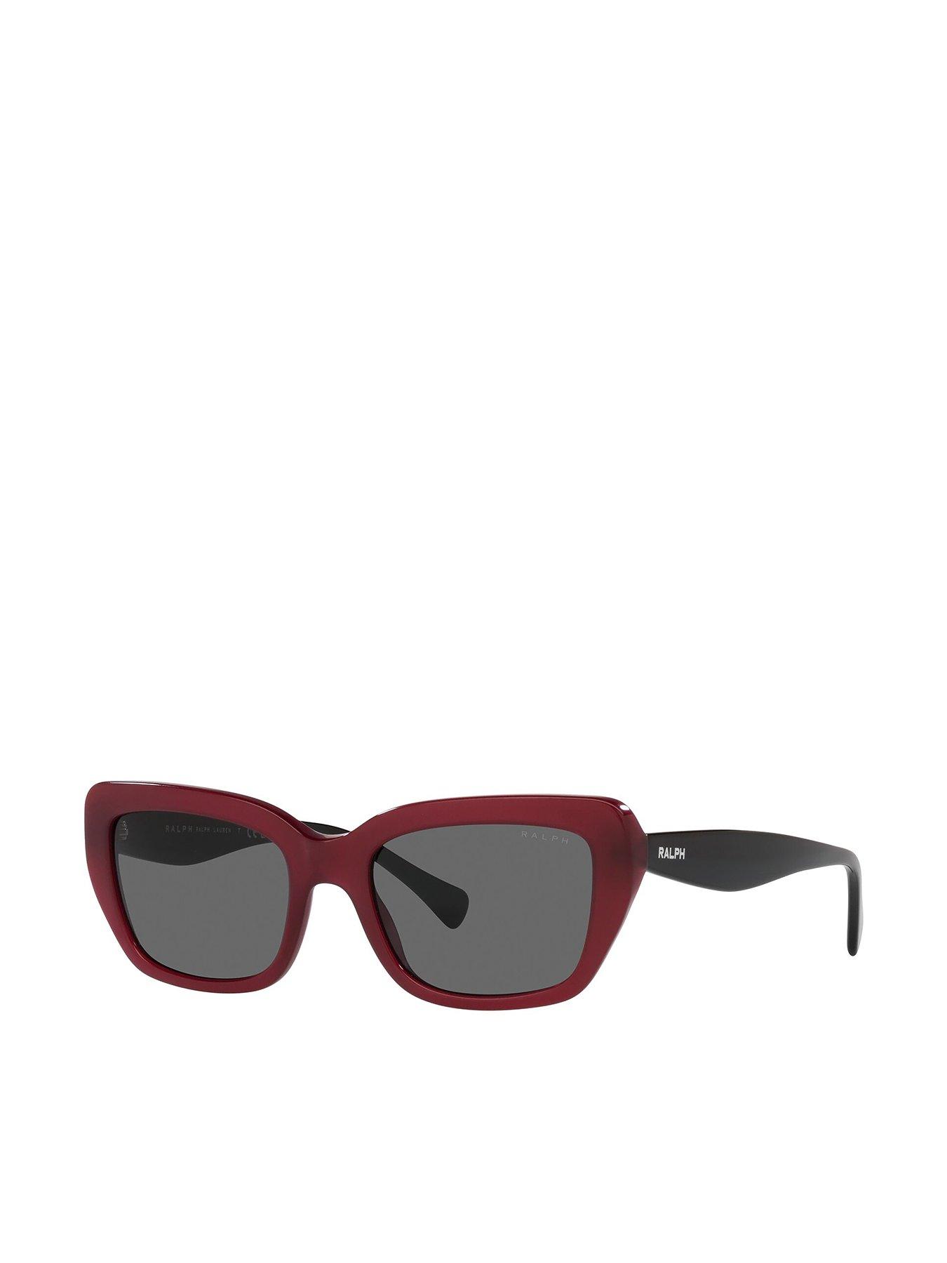 Ralph Rectangle Sunglasses - Shiny Opal Red