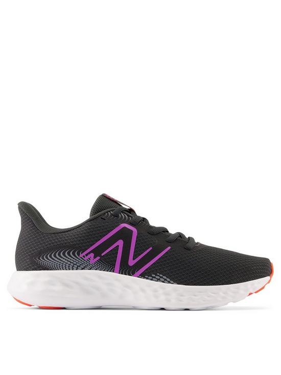 front image of new-balance-womens-running-411-trainers-blackpink
