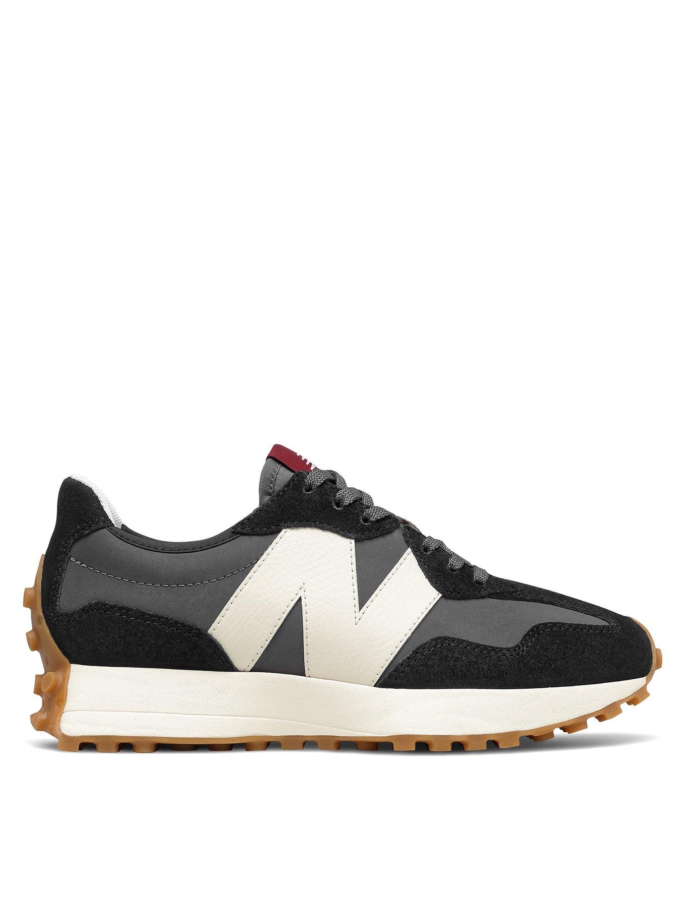 New Balance Womens 327 Trainers Black/Grey Littlewoods
