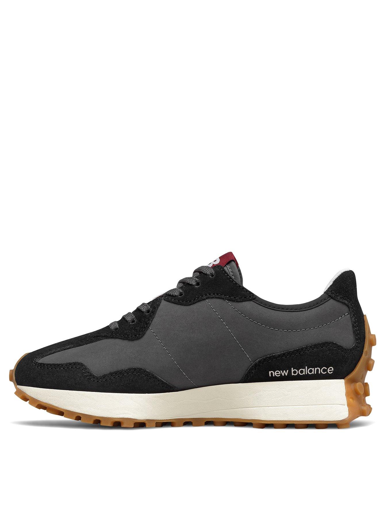 New Balance Womens 327 Trainers Black/Grey Littlewoods