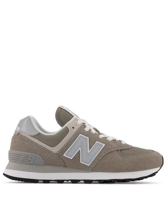 front image of new-balance-womens-574-trainers-grey