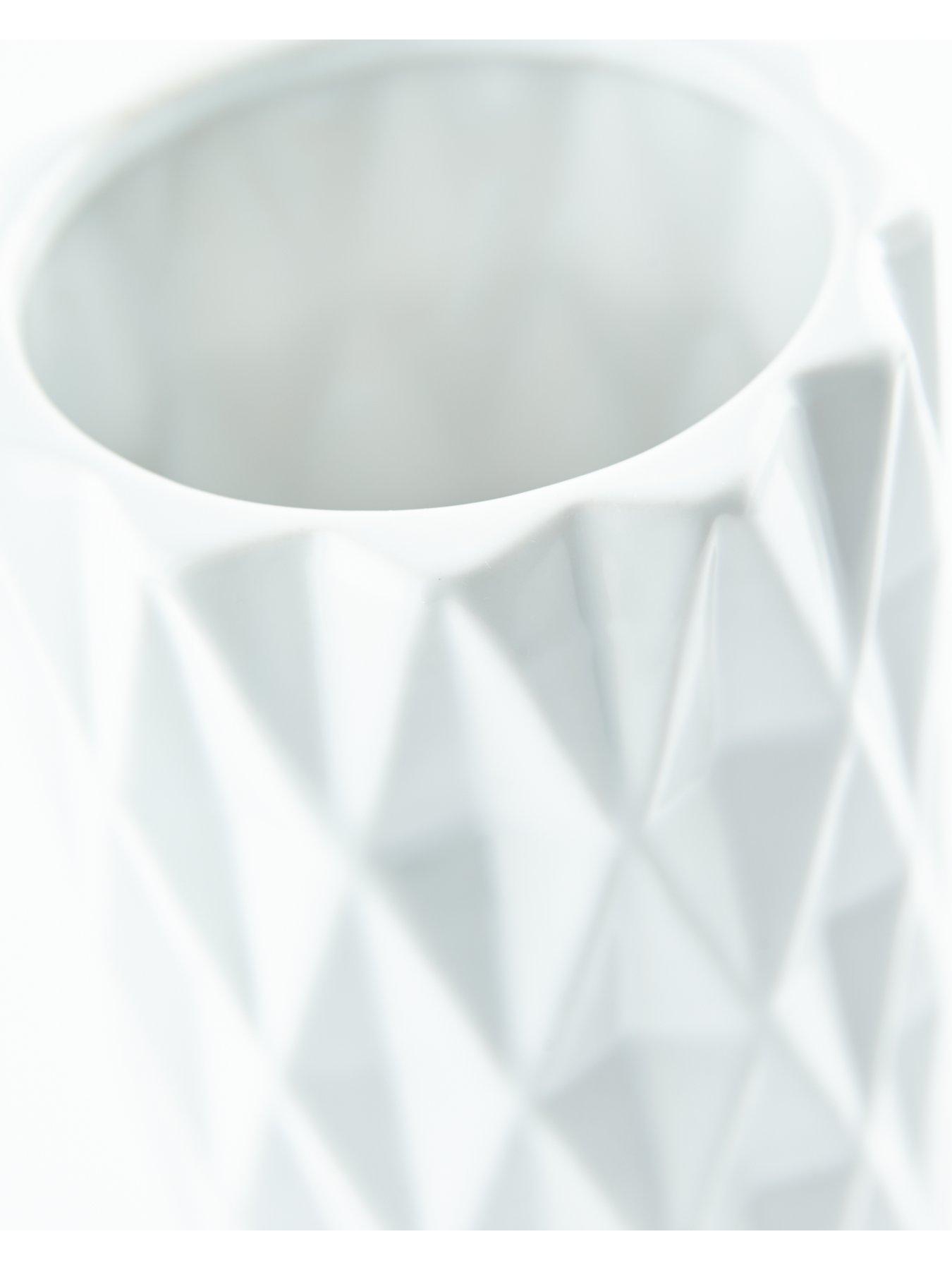 Image 4 of 6 of The Very Collection White Geo Vase