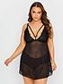  image of yours-strapping-detail-lace-babydoll-black