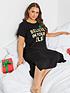  image of yours-believe-in-your-elf-midaxi-nightdress-black