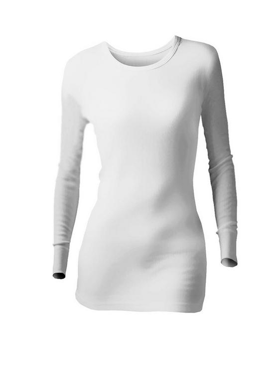 front image of heat-holders-thermal-long-sleeve-vest-white