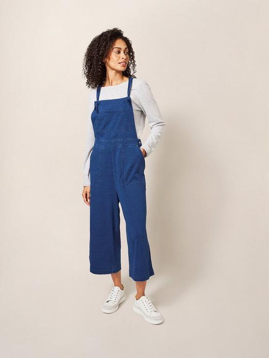 front image of white-stuff-debbie-jersey-dungaree-blue