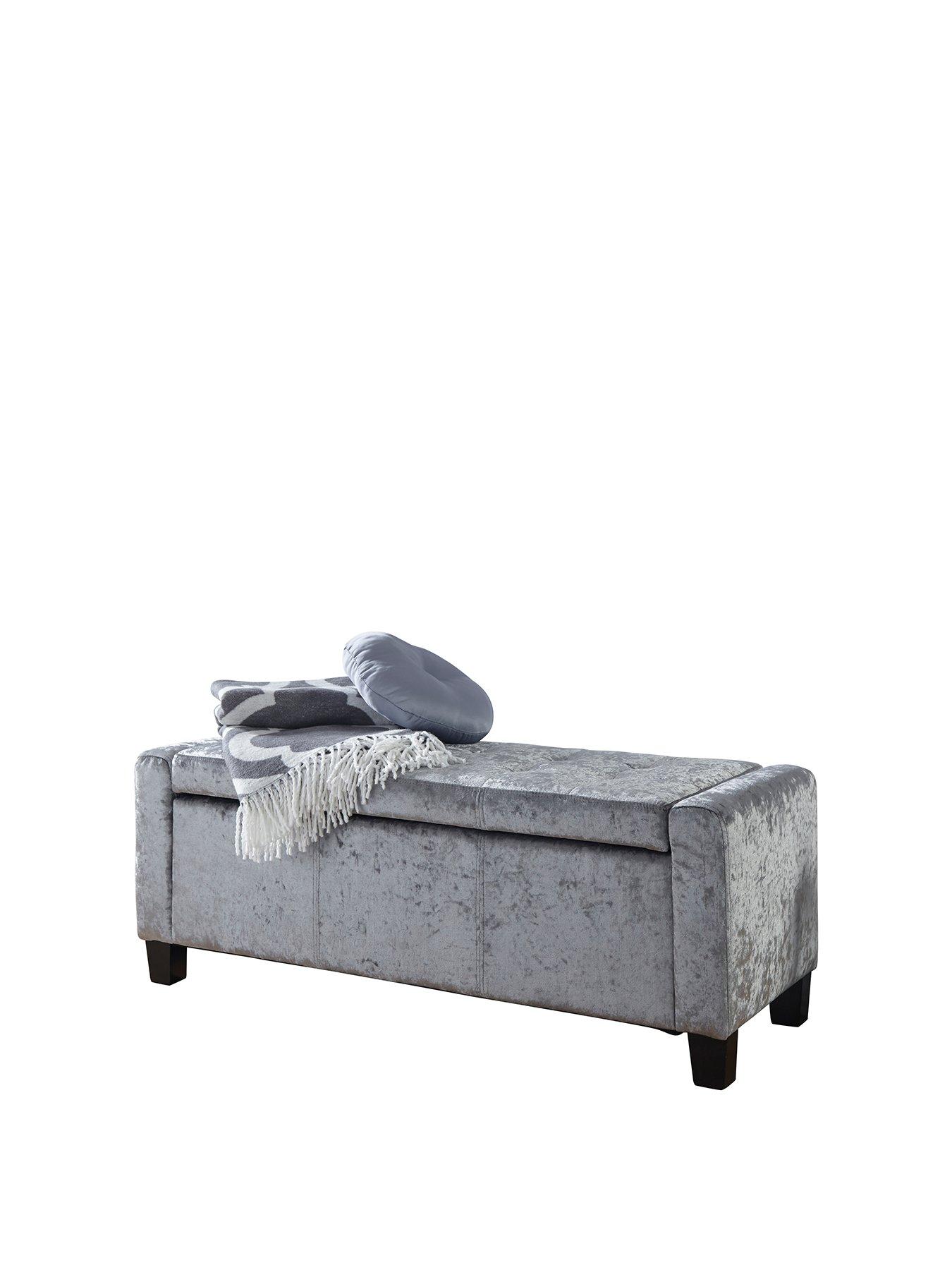  image of gfw-verona-crushed-velvet-ottoman-bench