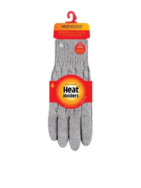 heat-holders-willow-cable-gloves-light-grey
