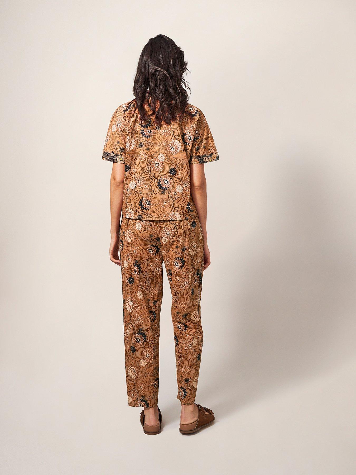  image of white-stuff-paige-printed-trouser--orange