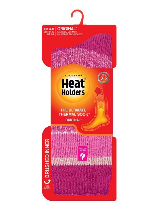 outfit image of heat-holders-provence-core-multi-stripe-socks-berry