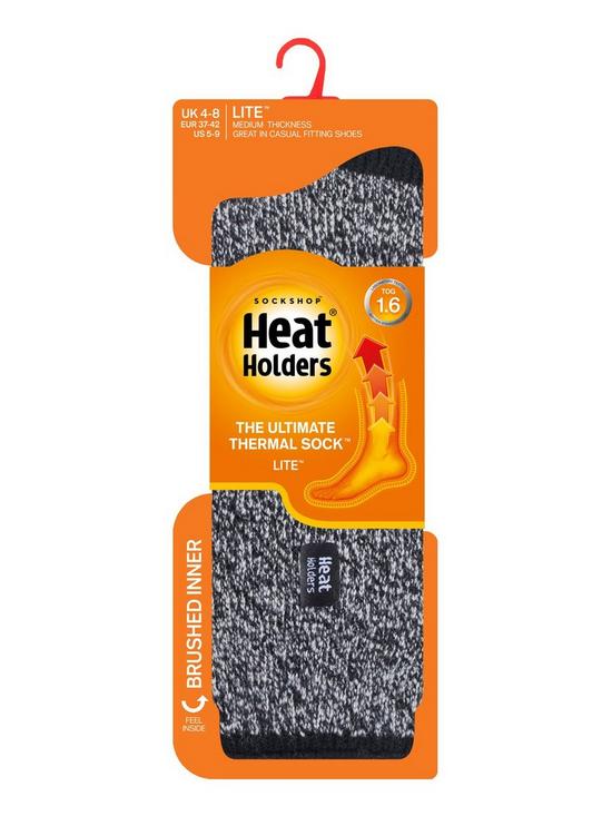 outfit image of heat-holders-viola-lite-core-twist-socks-blacklight-grey