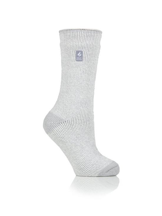 front image of heat-holders-venice-core-lite-heel-toe-socks-silver-grey