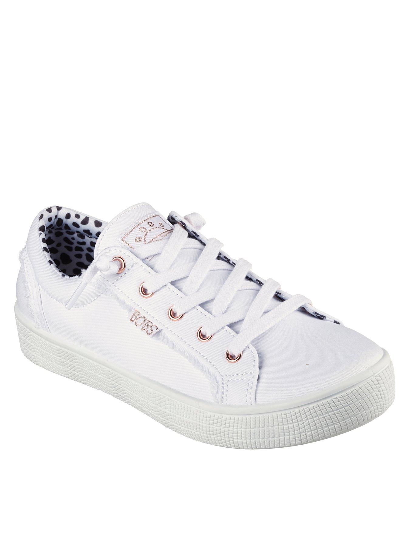 skechers-bobs-extra-cute-slip-on-canvas-trainer-white