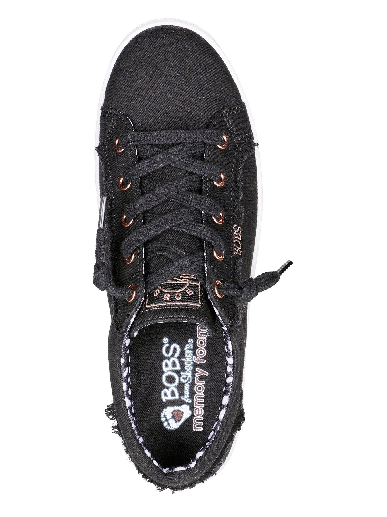 Skechers bobs hot sale black leather