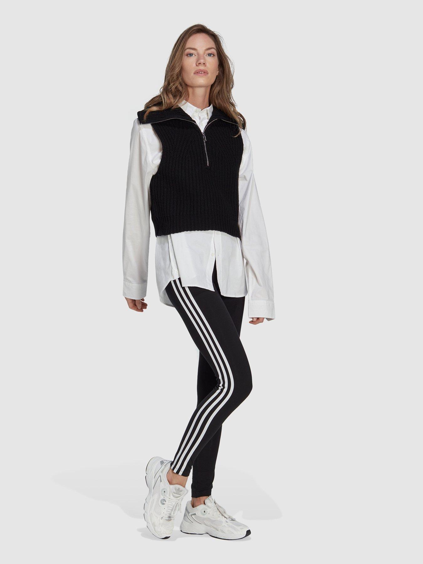 Adidas originals 3 2024 stripe black leggings