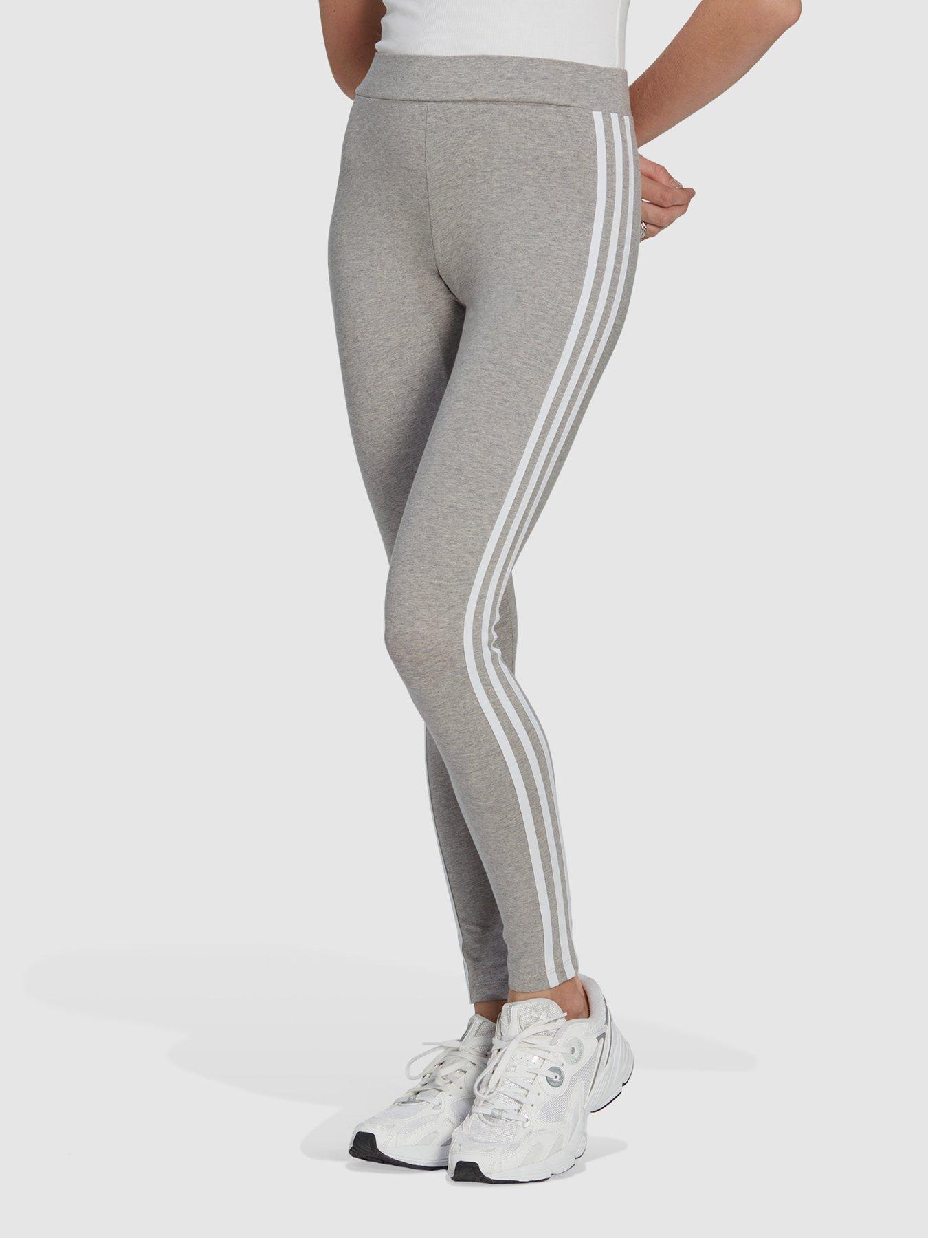 Essentials 3 Stripes Legging - Medium Grey Heather