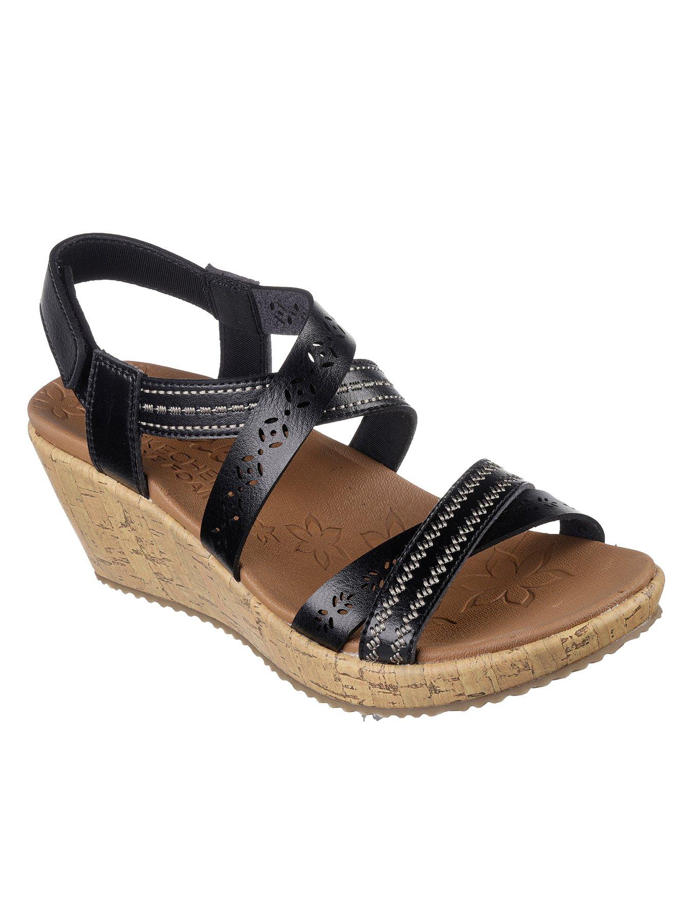 Skechers cali beaded hot sale wedge sandals