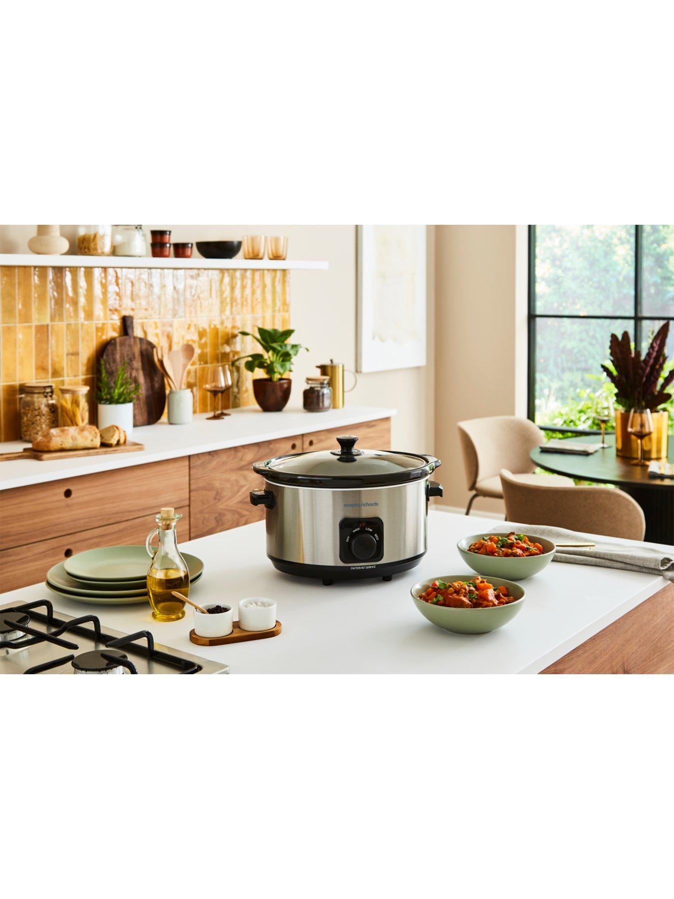 Morphy Richards 6.5L 461013 Slow Cooker Brushed Stainless Steel littlewoods