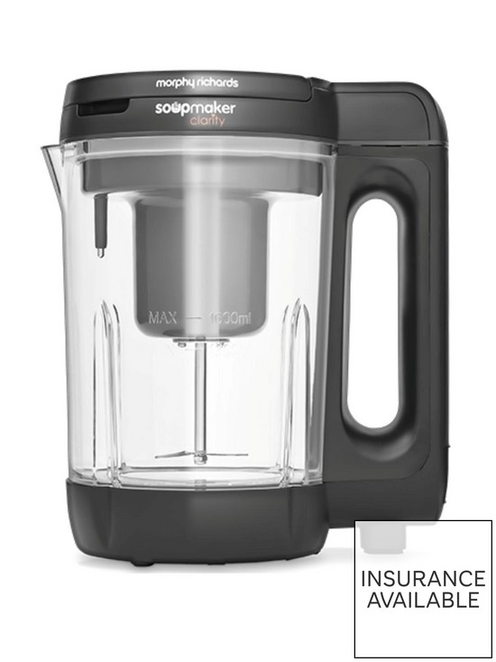 front image of morphy-richards-clarity-501050-soup-maker-clear