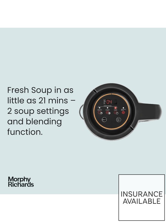 stillFront image of morphy-richards-clarity-501050-soup-maker-clear