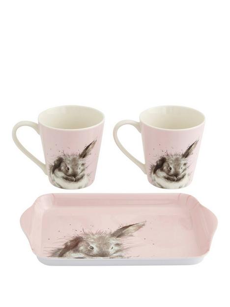 royal-worcester-wrendale-bathtime-bunny-mug-and-tray-set