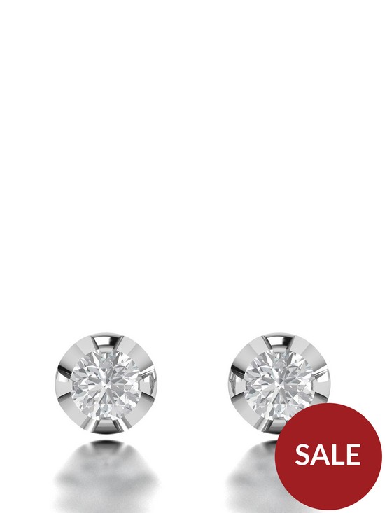 front image of love-diamond-9ct-white-gold-060ct-diamond-stud-earring