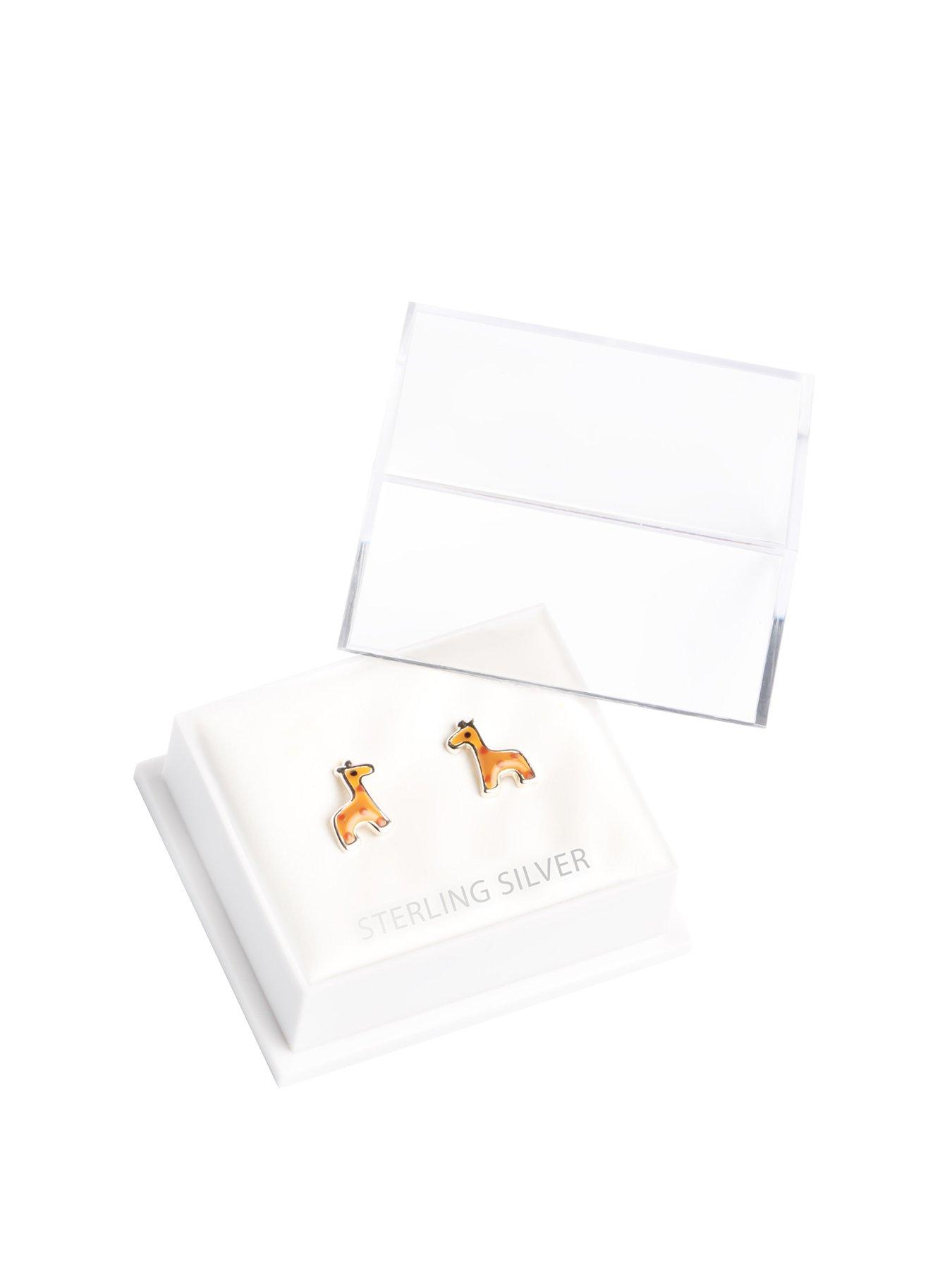 the-love-collection-sterling-silver-enamelled-giraffe-stud-earrings