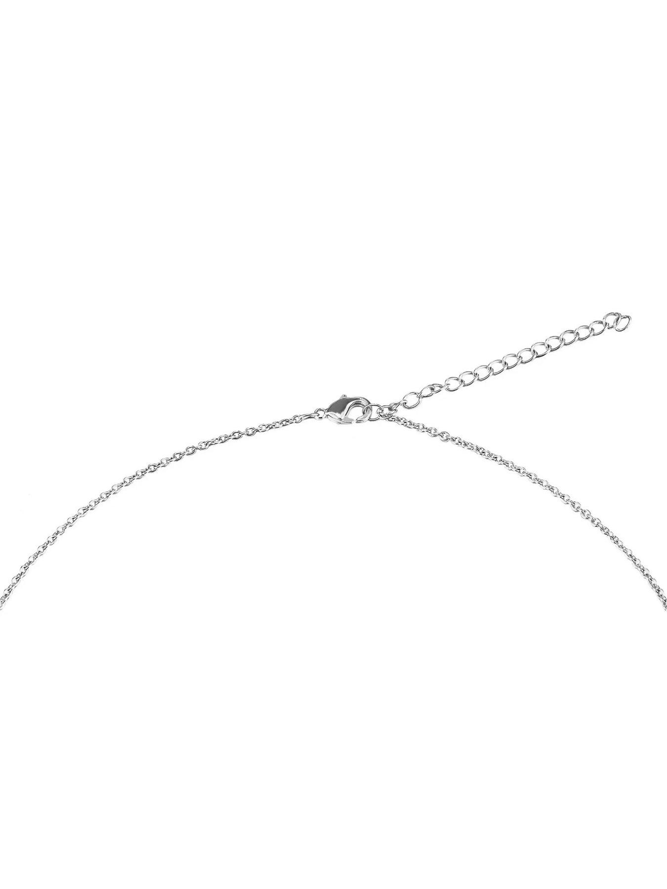  image of the-love-collection-sterling-silver-constellation-star-cubic-zirconia-adjustable-chain-necklace