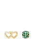  image of the-love-silver-collection-18ct-gold-plated-sterling-silver-pack-of-2-bracelet-charms